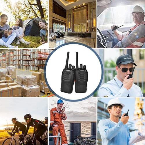 2/4*Walkie Talkie Two-Way UHF Hand Funkgerät Sprechfunkgeräte 16 Kanale &Headset - Zdjęcie 11 z 18