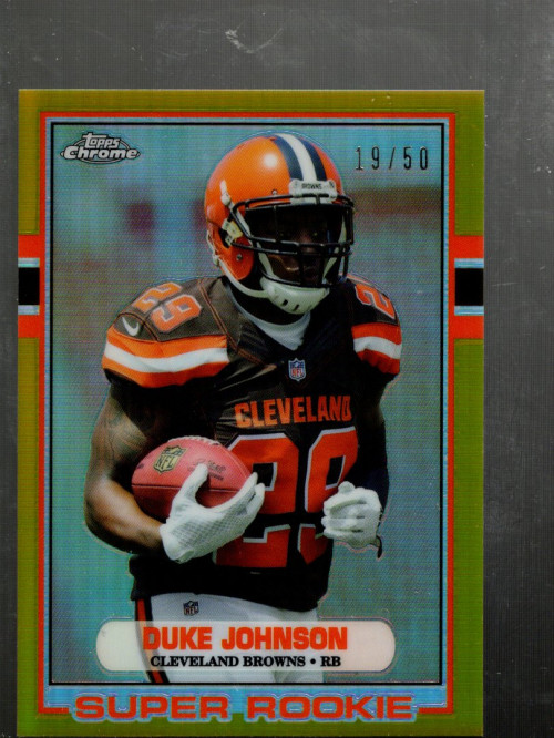 Duke Johnson Topps Chrome 1989 Super Rookie #89DJ Gold Refractor