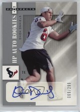 2006 Fleer Hot Prospects HP Auto Rookies /299 Owen Daniels #185 Auto 3hd