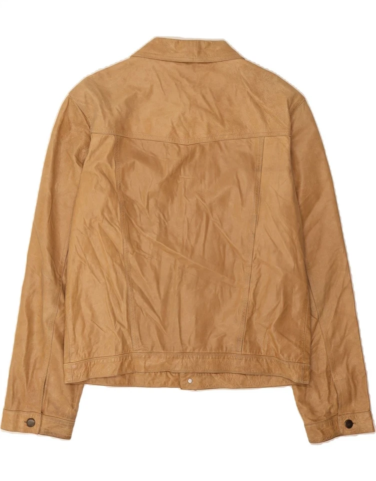 Chaqueta de cuero para hombre ZEN IT 52 XL cuero marrón DS78 Foto 2 de 4