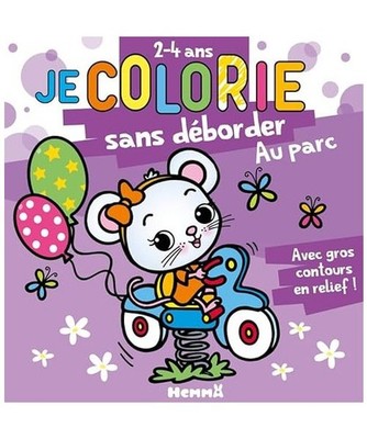 Je colorie sans déborder [2-4 ans] - Au parc T73 - Avec gros contours en relief