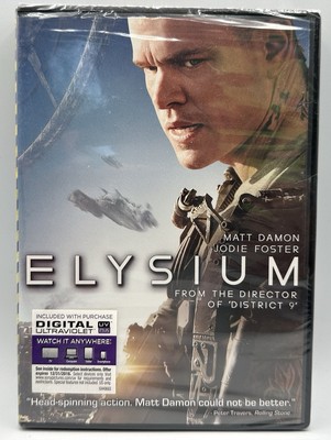 Elysium DVD Matt Damon Jodi Foster Widescreen Alice Braga Diego Luna 2013