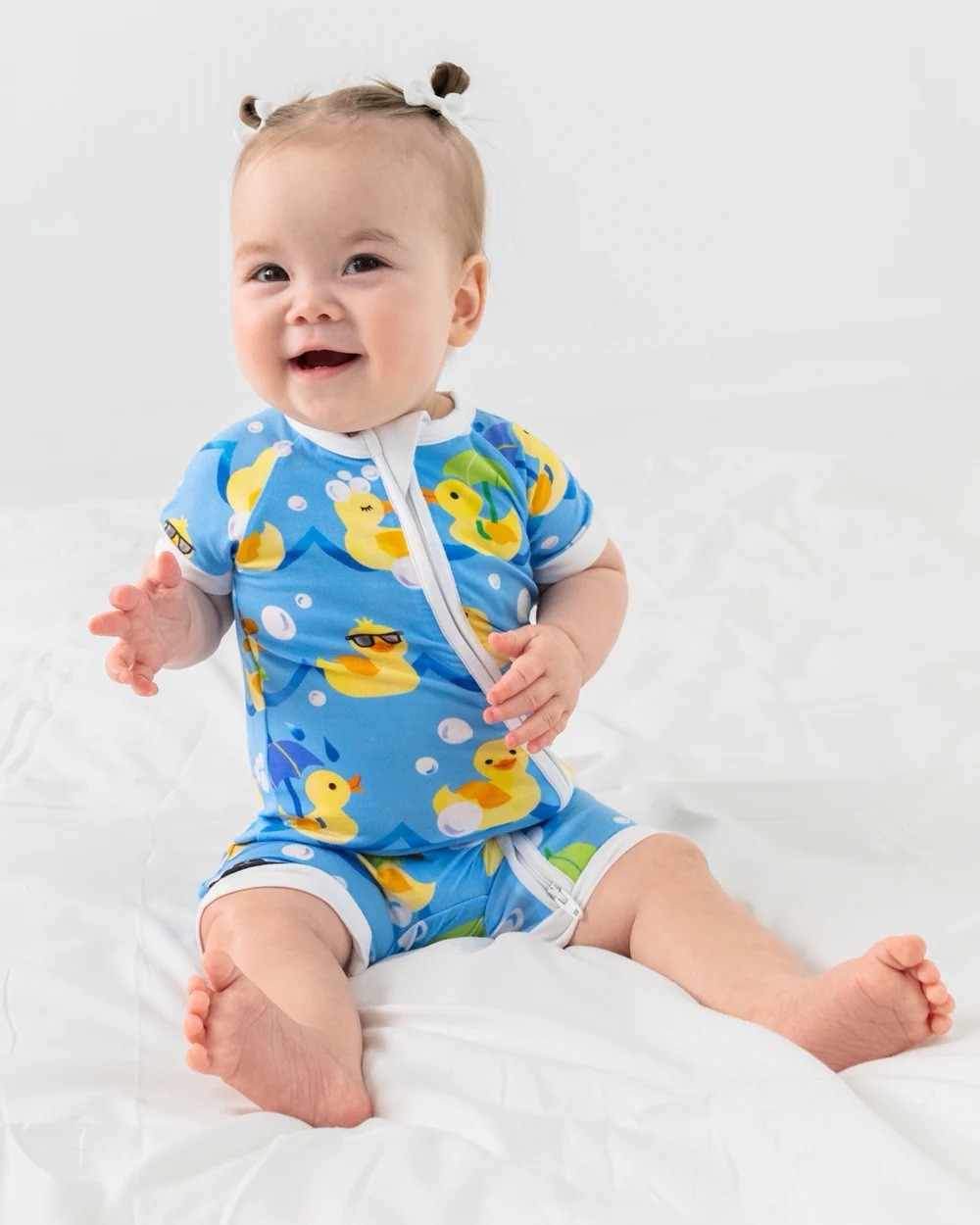 Little Sleepies 🛁 Size 3T 🛁 Splish Splash Rubber Ducky Shorty Zippy NEW