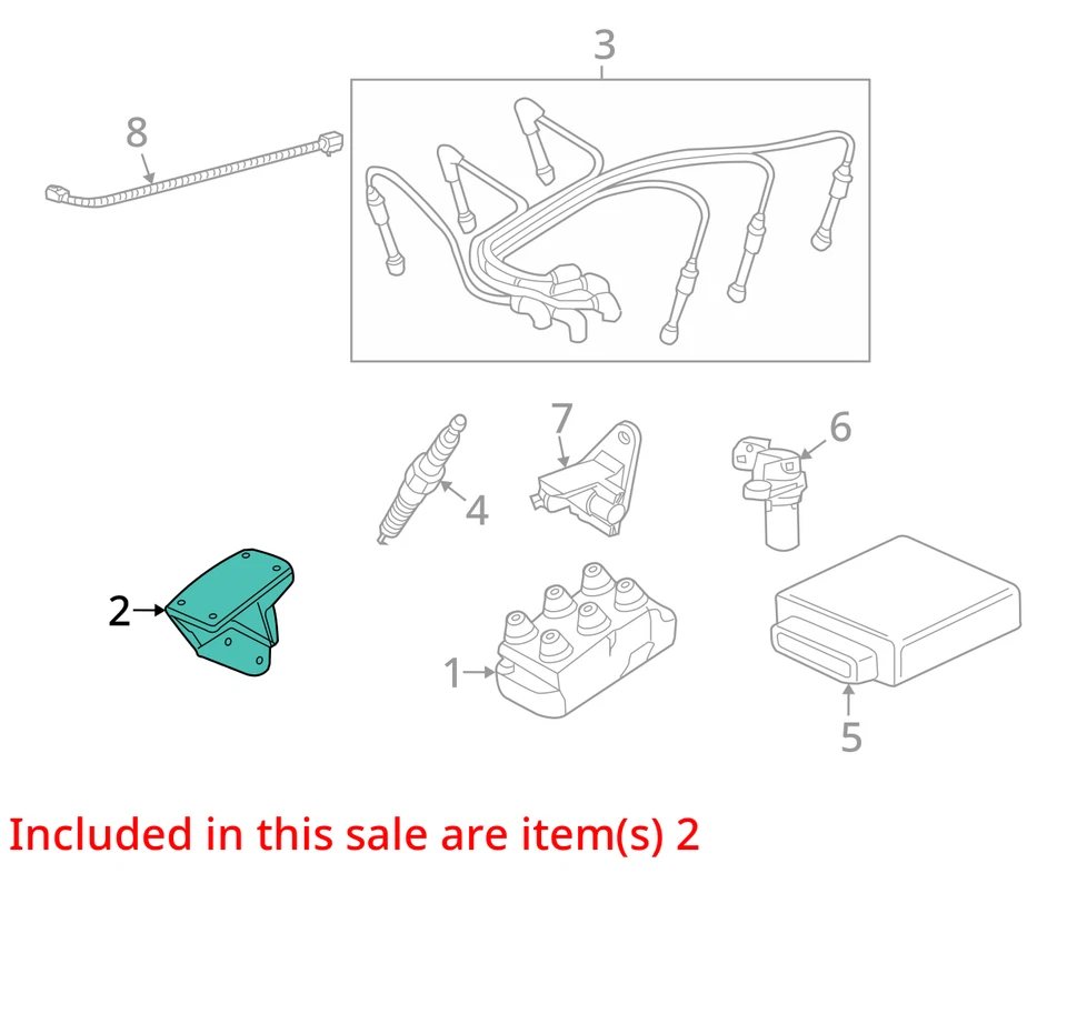 1998-2005 FORD RANGER EXPLORER SPORT TRAC BRACKET - BOBINA DE IGNIÇÃO 95TZ12043AB - Imagem 2 de 3