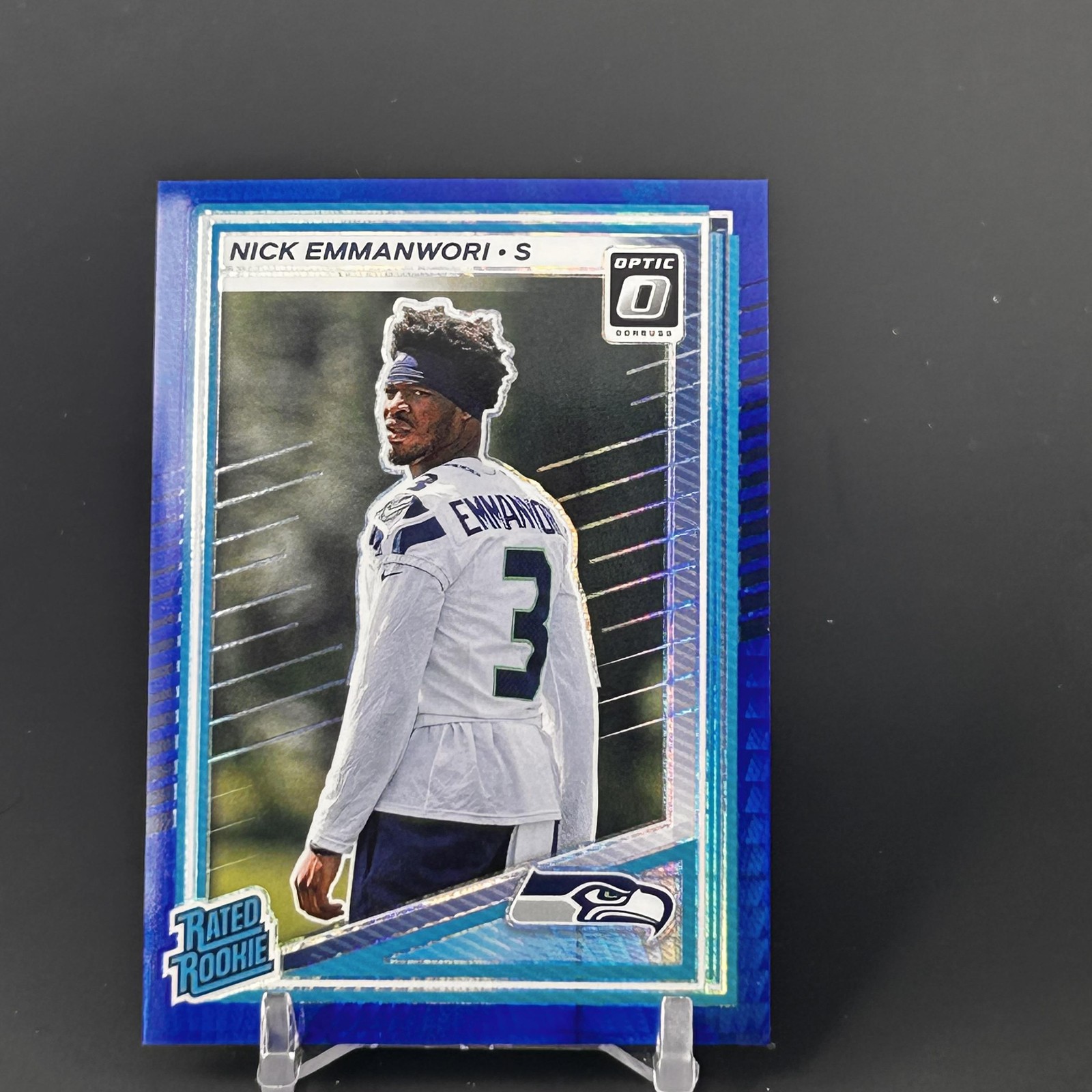 2025 Donruss Optic #277 Nick Emmanwori Blue Hyper