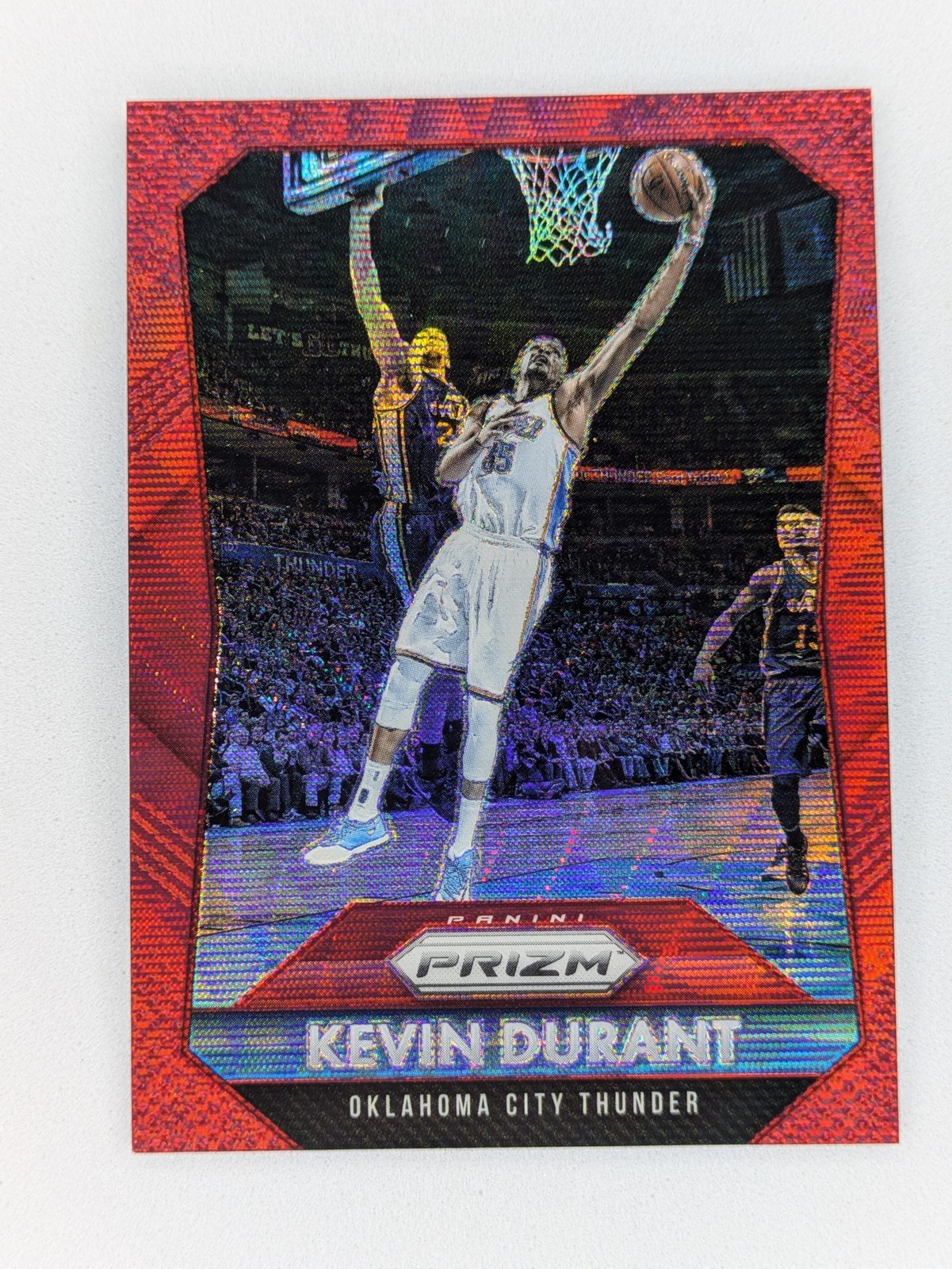2015-16 Prizm #96 Kevin Durant Ruby Wave #/350 Oklahoma City Thunder Card