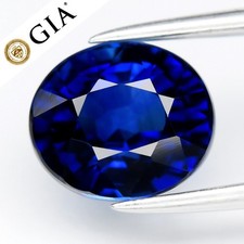 GIA CERTIFIED UNHEATED 3.02ct IF Oval Natural Royal Blue Sapphire Ceylon