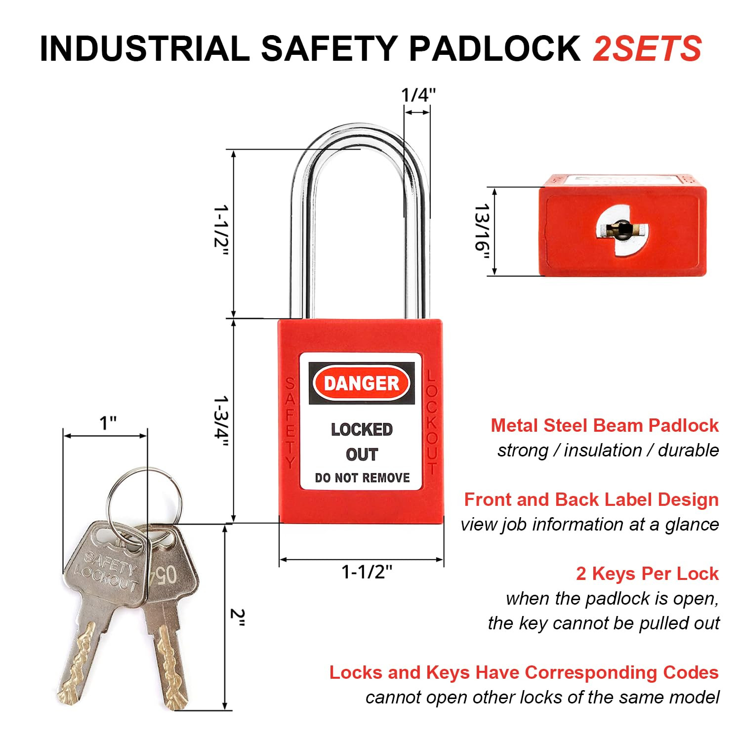 Gate Valve Lockout and Safety Padlock,1Set, Hose Bib Lock for Outdoor Faucet K