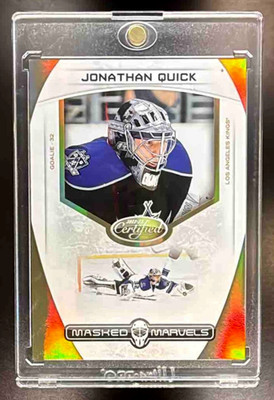 2011 Panini Certified Jonathan Quick Masked Marvels Mirror Gold /25 #8 Kings
