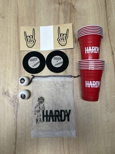 HARDY beer pong Cups & Beer Coasters Jim Bob Promo Package