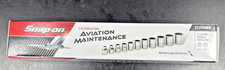 Snap-on 211fyamr 11pc Sae 38 12 Point Shallow Socket Set