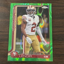 Deommodore Lenoir 2025 Topps Chrome Football Green Lava 10/99 49ers
