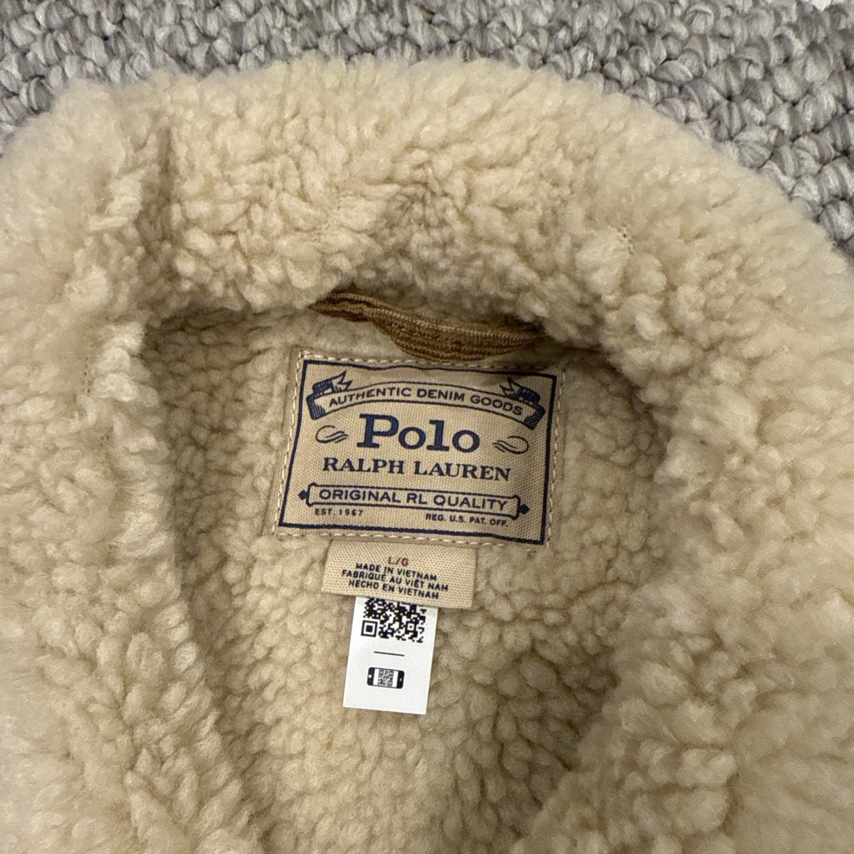 Polo Ralph Lauren Men's Sherpa Lined Corduroy Trucker Jacket KHAKI