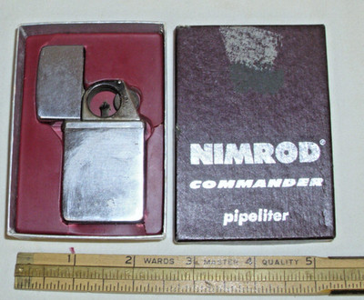 NIMROD COMMANDER PIPELITER VINTAGE SHIRT POCKET LIGHTER BOXED