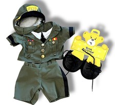 NWOT Build A Bear Workshop Army Officer Uniform Military Shirt Shorts Hat Shoes