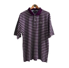 Tommy Hilfiger Golf Men?s Polo Shirt Striped USA Uniform Short Sleeve Size XL