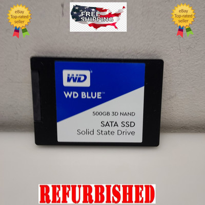 WESTERN DIGITAL WD BLUE WDBNCE5000PNC 500GB 3D NAND 2.5'' SATA SSD WIPED VERIFIED
