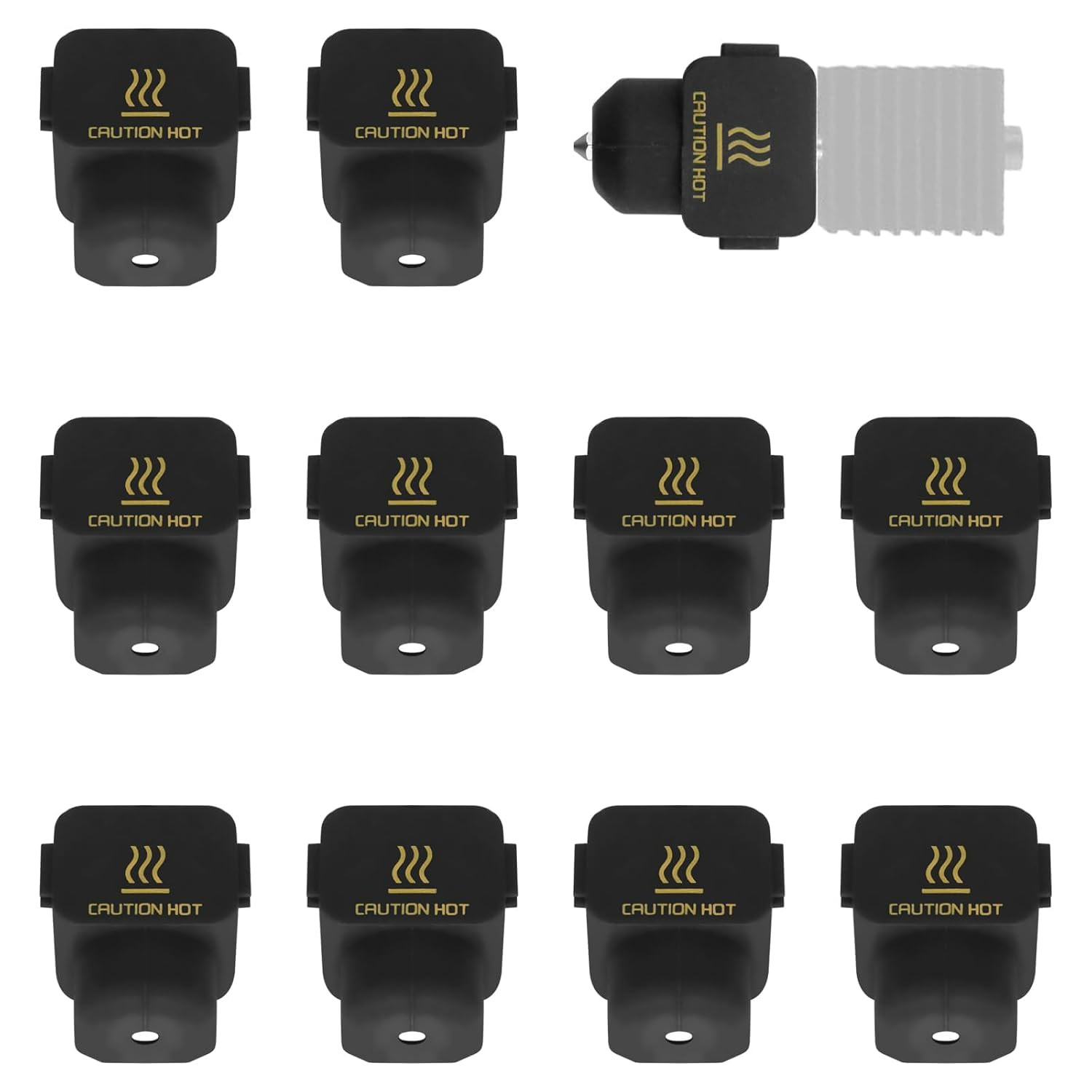 10Pcs Silicone Sock for Bambu Lab A1/A1 Mini, Hotend Heater Block Silicone Cover