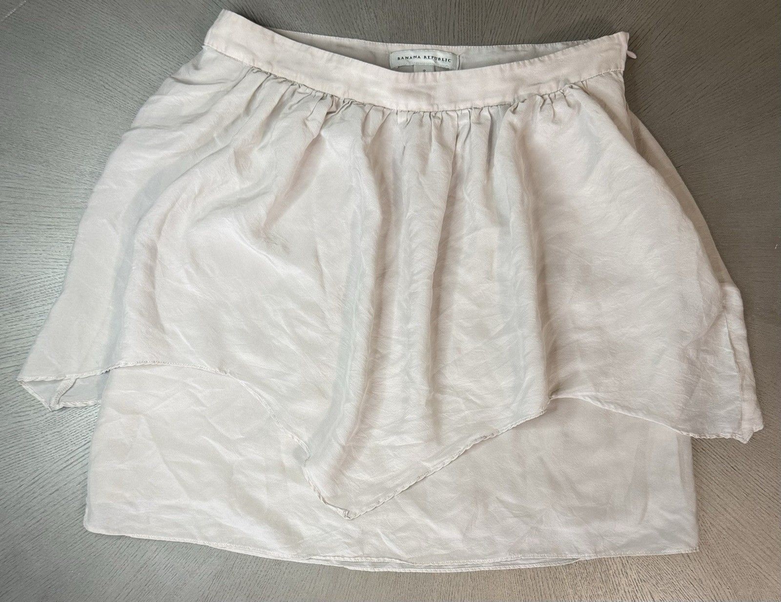 Banana Republic 100% Silk Tiered Ballet Skirt Sz 2 Handkerchief Overlay 2011