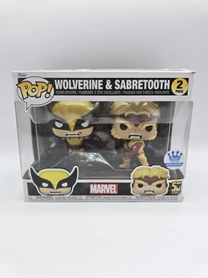 Funko Pop Marvel Wolverine Sabretooth 2 Pack 50 Years Exclusive - Box Damage