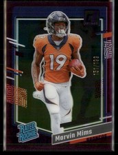 2023 Panini Clearly Donruss #74 Marvin Mims Purple Rated Rookie #/199