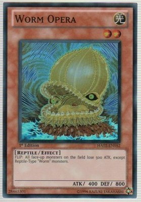 Worm Opera - HA02-EN052 - Super Rare - 1st Edition - Heavily Played