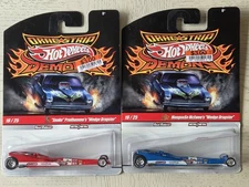 Hot Wheels Drag Strip Demons Snake & Mongoose Wedge Dragsters Real Riders (2)