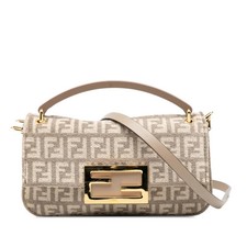 Fendi Zucchino Mini Baguette Borsa Telefono Borsetta/Borsa a Tracolla 2WAY... GZl1eqpq