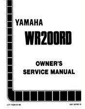 1992 Yamaha WR200RD Motorcycle Owner’s Service Manual Complete Guide
