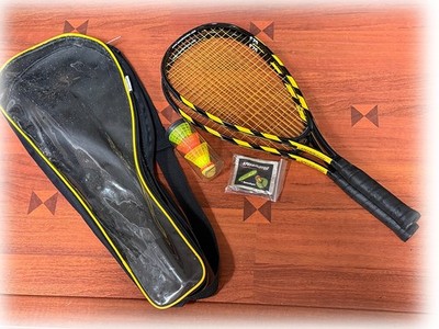 SPEEDMINTON Set by Pro Performance Sport Set w Bag 2 Racquets Cones, Speedlights
