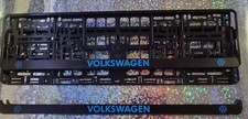 Car number plate holders set of 2 high quality surrounds for Volkswagen blue