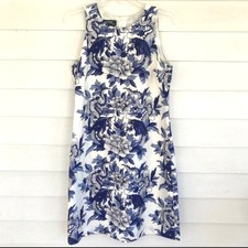 Lauren Ralph Lauren VINTAGE  Silk Asian Floral Dragon Chinoiserie Pencil Dress 4