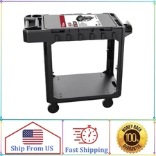 Hyper Tough Hyper Stack 3-Shelf Multi-Use 36" Commercial Utility Cart, 500 lb