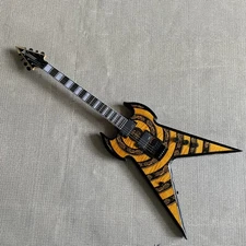 New Yellow Zakk Wyld Bullseye Electric Guitar Flamed Maple Top Totem H-H Pickups
