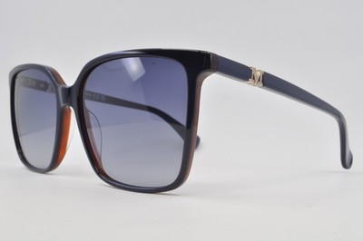 Max Mara Sunglasses MM0046 EMME11 92W Bilayer Navy & Brown, Size 57-16-140