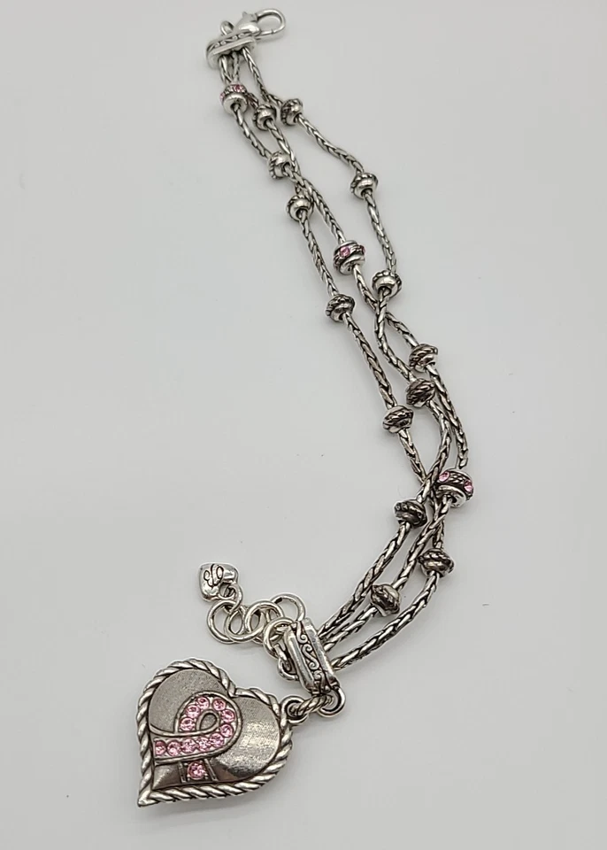Pulseira de câncer de mama Brighton POWER OF PINK - Cristais rosa - Câncer de mama - Imagem 2 de 4