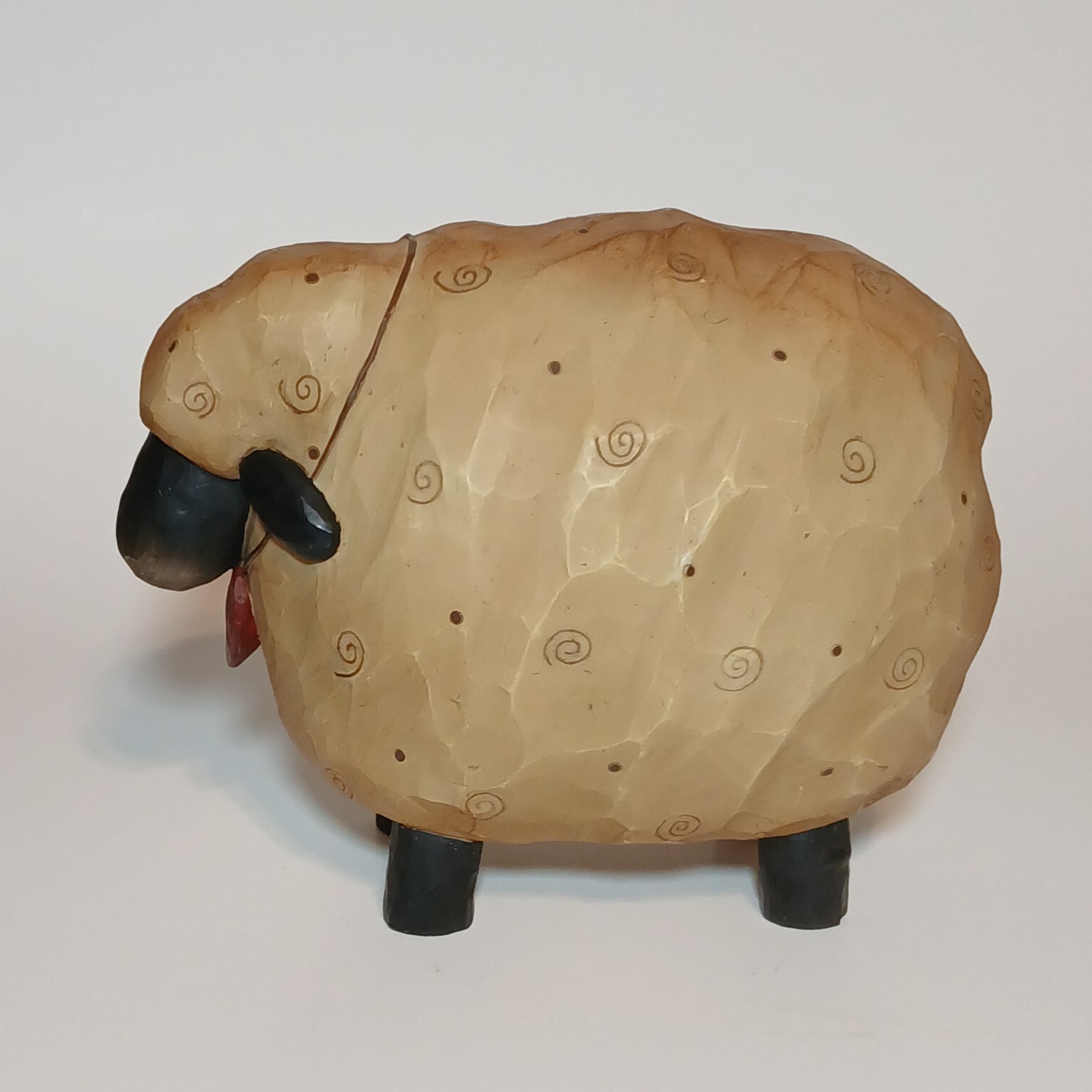 Vintage SUZI SKOGLUND  Farmhouse Sheep With Red Heart Collar Country, Cabin 5 in