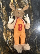 Super Rare HTF 1961 Terry Toons Rocky & Bullwinkle Moose Plush Vinyl Toy Doll 
