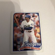 Topps 1989 Base Set Alfredo Griffin #62 ERROR! Los Angeles Dodgers Baseball Card