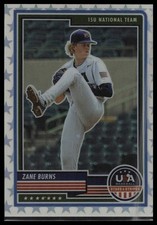 2023 Panini Stars & Stripes USA Baseball #23 Zane Burns White #/99 SN
