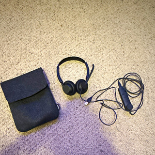 Jabra Evolve 40 USB On Ear Stereo Headset Boom Mic Inline Controls Black