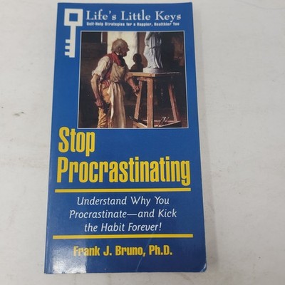 Stop Procrastinating Frank J. Bruno PhD Self-Help Life's Little Keys Macmillan