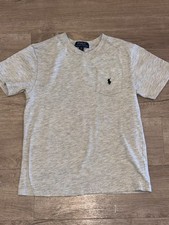 Polo Ralph Lauren T Shirt Boys Small 8 Heather Gray Pony Logo Everyday Wear