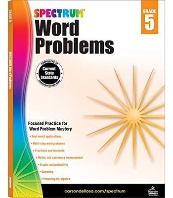 Spectrum Word Problems, Grade 5 by Spectrum 9781624427312 NEW Free UK Delivery