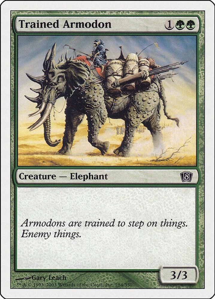 Trained Armodon - [8ED - 284] - NM - MTG - 8th Edition