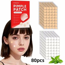 80 Pimple Patches Hydrocolloid Acne Spot Covers Tea Tree Oil Invisible