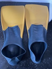 US Divers Jr LG 1-3 Floating Swim Snorkeling Fins Navy/Yellow