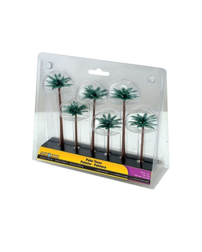 Woodland Scenics ~ HO Scale ~ Scene-A-Rama ~ Palm Trees ~ 6-Pack ~ 4-5" ~ 4152 | Condition: New