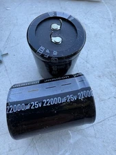 electrolytic capacitor aluminum 22000uf 25vdc (2pcs)MALLORY