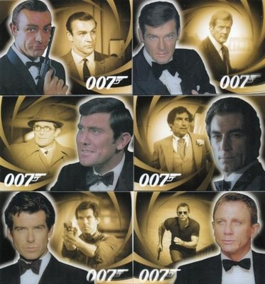 James Bond Heroes & Villains Men of James Bond Chase Card Set B1 thru B6